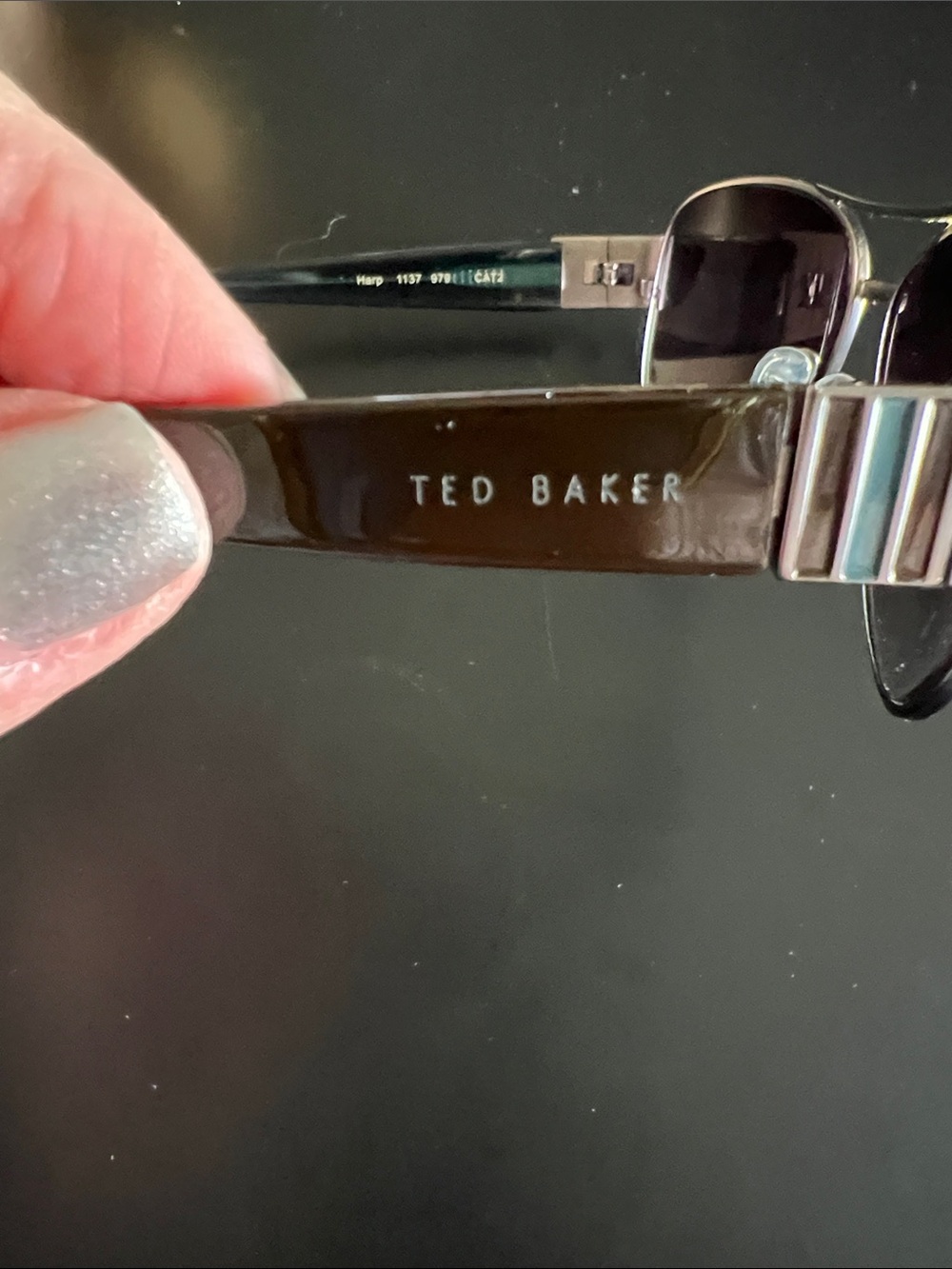 Ted Baker Teal and Black Sunglass Temple Arm with Logo - Picture 12 of 12